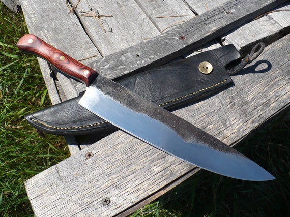 Hand Forged Chef's Knife by NateRunalsBlacksmith on Etsy