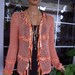 RESERVED for Margery. Handmade knitted longsleeved cardigan/sweater in bright orange ''HELIOS"