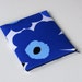 iPad case sleeve blue flowers Marimekko fabric