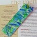 Beaded Watercolor Bookmark / Abstract Art Book Mark / Blue Sea / Actual Artwork / Not a Print