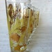 Retro Vintage Glass Tumblers Beach Seashore Coral Theme Set of 6