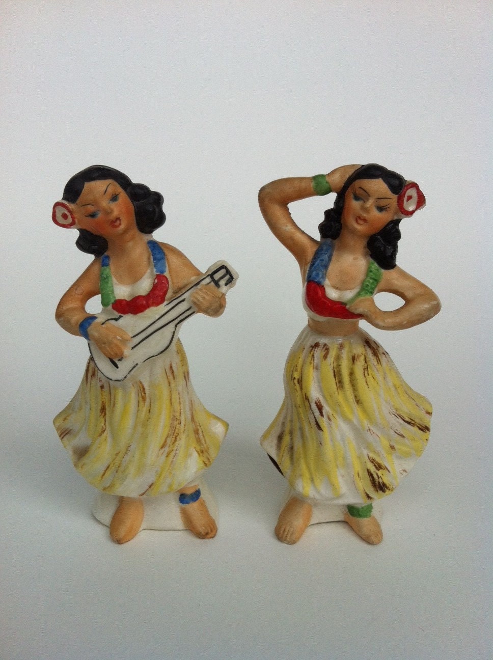 Vintage Hula Dancer Salt and Pepper Shakers