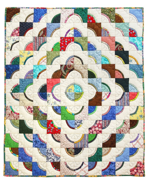 Hand Quilted Blanket Child size Lap quilt