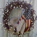 Americana Wreath, Patriotic Wreath, Burlap Bow. Rustic, Berries,Tea Stained Flag