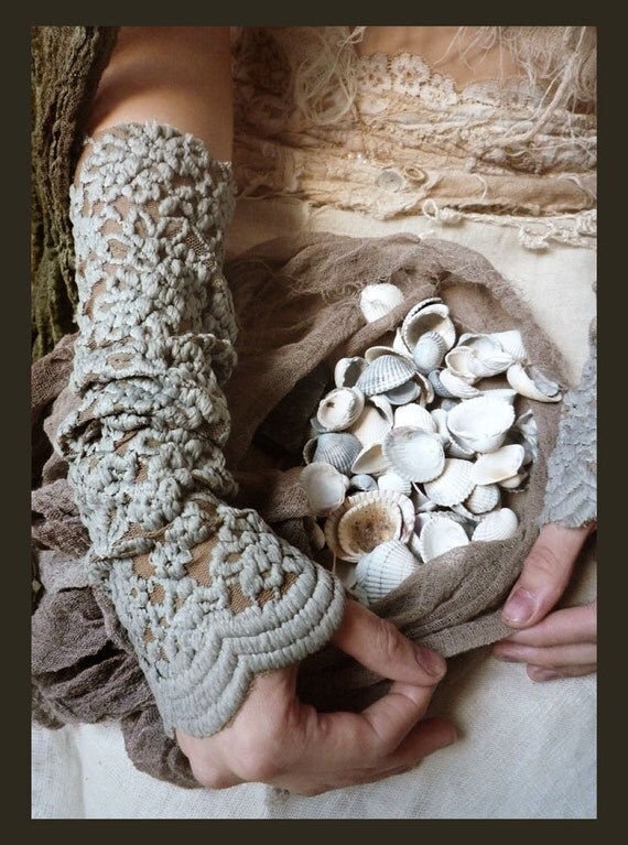 Items similar to Bohemian Princess Lace Arm Warmers on Etsy