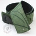 Leather Suede Guitar Strap - Green Leaf