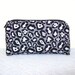 Grey & Black Cheetah Print Cotton Padded Pipe Pouch 5.5"