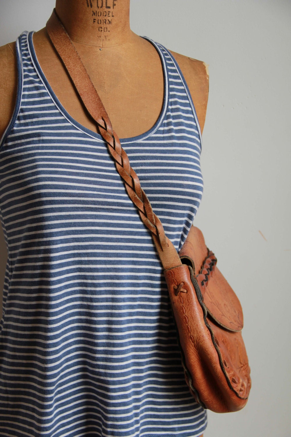 Vintage Braided Leather Bag by WannaTalkAboutIt on Etsy