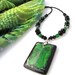 emerald green sea sediment jasper with intersaria frame BEADED GEMSTONE necklace