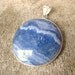 blue lace chalcedony gemstone pendant bead