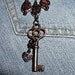 Key to My Heart Necklace Set Vintage Skeleton Key TierraCast Celtic Pewter- ET-SOA-KTMH-N