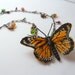 Butterfly Necklace, Butterfly Pendant, Monarch butterfly, Woodland Necklace, Nature jewelry, Rustic, Nature, Garden