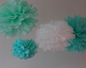 Tissue paper pom poms Mexican party decorations Mexican