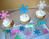 12 Snowflake Cupcake Toppers-Disney Frozen Il_170x135
