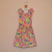 VTG Neon flowers Oshkosh cross back jumper dress
