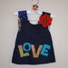 LOVE Patchwork Handmade Hippie toddler Apron Top