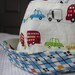 reserved for tanya - boy's sun hat, argyle cars, reversible, 5 sizes - LAST ONE