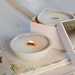 Set of 2 Special. Soy candle for the nature-lover. Refillable porcelain, essential oils, wooden wick. CANYON (mint, bergamot, thyme).