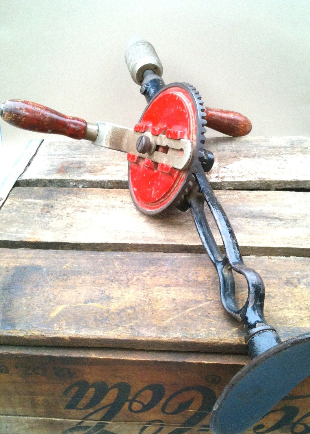 RESERVED. Vintage Craftsman Hand Drill by AnExcellentVintage