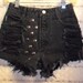 Vintage High Waisted BONGO Black Shorts -Studded--Waist 25 inches