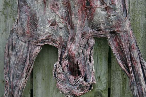 Human Pelt Halloween Decor Skinned Alive by SeveredMinds on Etsy