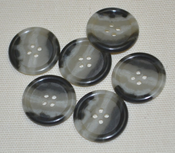 Items similar to Coat Buttons, 1 inch, charcoal grey marbled, notions ...