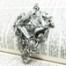 Star of Poseidon Aged silver plated brass filigree pendant Fantasy mythology inspired jewelry Vintage victorian steampunk gothic style