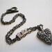 Spring Sentiments. Rose Quartz and Pewter Floral Heart Friendship Gift Happiness Happy SALE