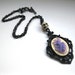 Poe Inspired Necklace. Gothic Cameo Floral Skull Necklace in Purple and Black. Psychobilly Jewelry. Rockabilly Horror. Virginia Clemm