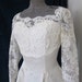 RESERVED for MEAGAN Satin and lace vintage wedding dress 1970s