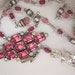 RESERVED for Vic -- Pink Rhinestone Vintage Assemblage Necklace - Crystals, Pearls, Upcycled Repurposed Jewelry by JryenDesigns