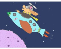 Popular items for space dog on Etsy