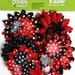 fabric flowers - Daisy Value Pack 50 pieces - It's Magic - Polka Dot Daisies 1275-711 - red and black disney theme lady bug