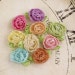 Fabric Flowers - Harmonie Collection - Pastel 556877 - Tiny fabric lace flowers with a pearl center