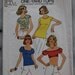 1970s Simplicity 6902 Vintage Sewing Pattern Cute Set of Misses Tops 4 Styles Bust 30.5-31.5