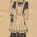 1940s Mail Order 2626 Full Apron with Heart Shaped Patch Pocket Bust 36-38
