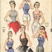 1950s Advance 6689 Vintage Sewing Pattern Sexy Rockabilly Halter Tops Bust 32