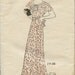 1930s Vintage Sewing Pattern Mail Order 2946 by Suzanne Lane Misses Dress with Cape Collar Bust 36