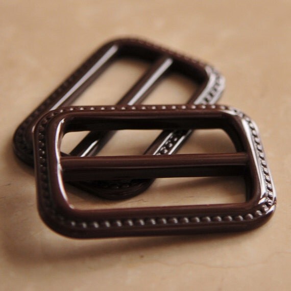 Rectangular Medium Plastic Resin Buckle Faux Tortoise by Nineheads