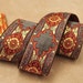 Jacquard Ribbon Trim Lines Gold Orange Pattern- 2.9 yards