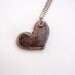 50% OFF SALE - Polished Armor Heart Ceramic Pendant on Silver Chain