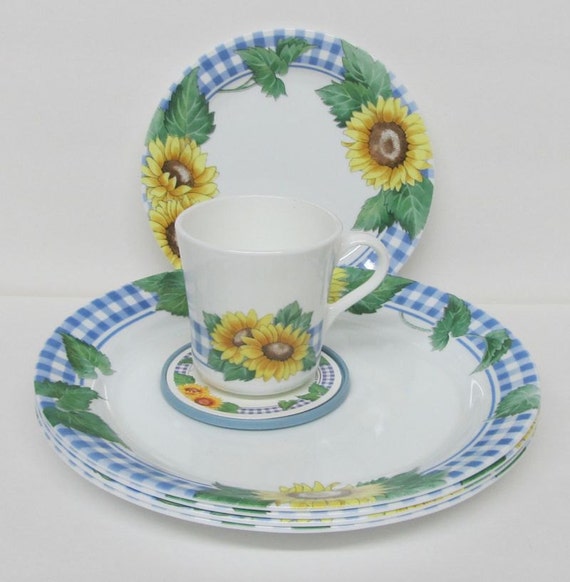 Corelle Sunflower Dinnerware Set Corning Sunsations 16