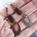 Earrings - Petrified Wood Earrings - Copper Earrings