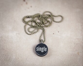Single - Vintage Typewriter Key Inspiration - Miniature Pendant