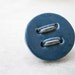 medium blue button ring - from the unbutton collection of joo - adjustable