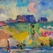 Colors of Merv Desert - original oil painting on paper by russian artist