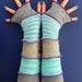 Fingerless Gloves - Eccentric Arm warmers - OOAK Upcycled wool - hippie - Ready To Ship