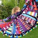 Crazy patchwork Elf Coat - Psychedelic Rainbow -READY to SHIP