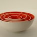 Tangerine and White Nesting Bowls