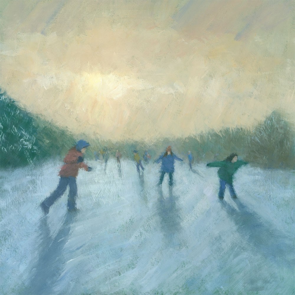 ice skating painting